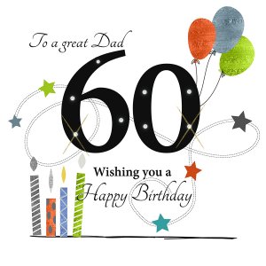 Rush Design Dad 60th Birthday Card ESL24