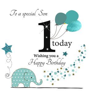 Rush Design Son 1st Birthday Card ESL63
