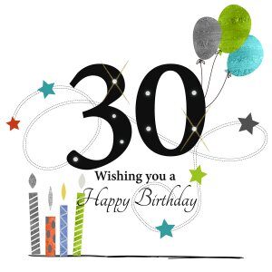 Rush Design 30th Birthday Card ESL74