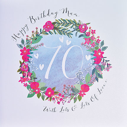 Wendy Jones-Blackett Mum 70th Birthday Card PDD55