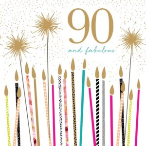 Jaz & Baz 90 And Fabulous Birthday Card JB168