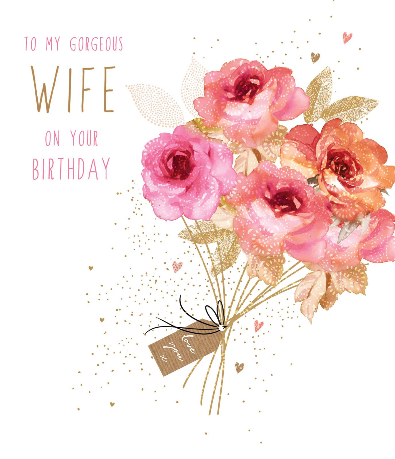 Jaz & Baz Gorgeous Wife Birthday Card JB303