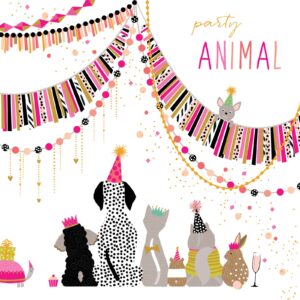 Jaz & Baz Party Animal Birthday Card JB401