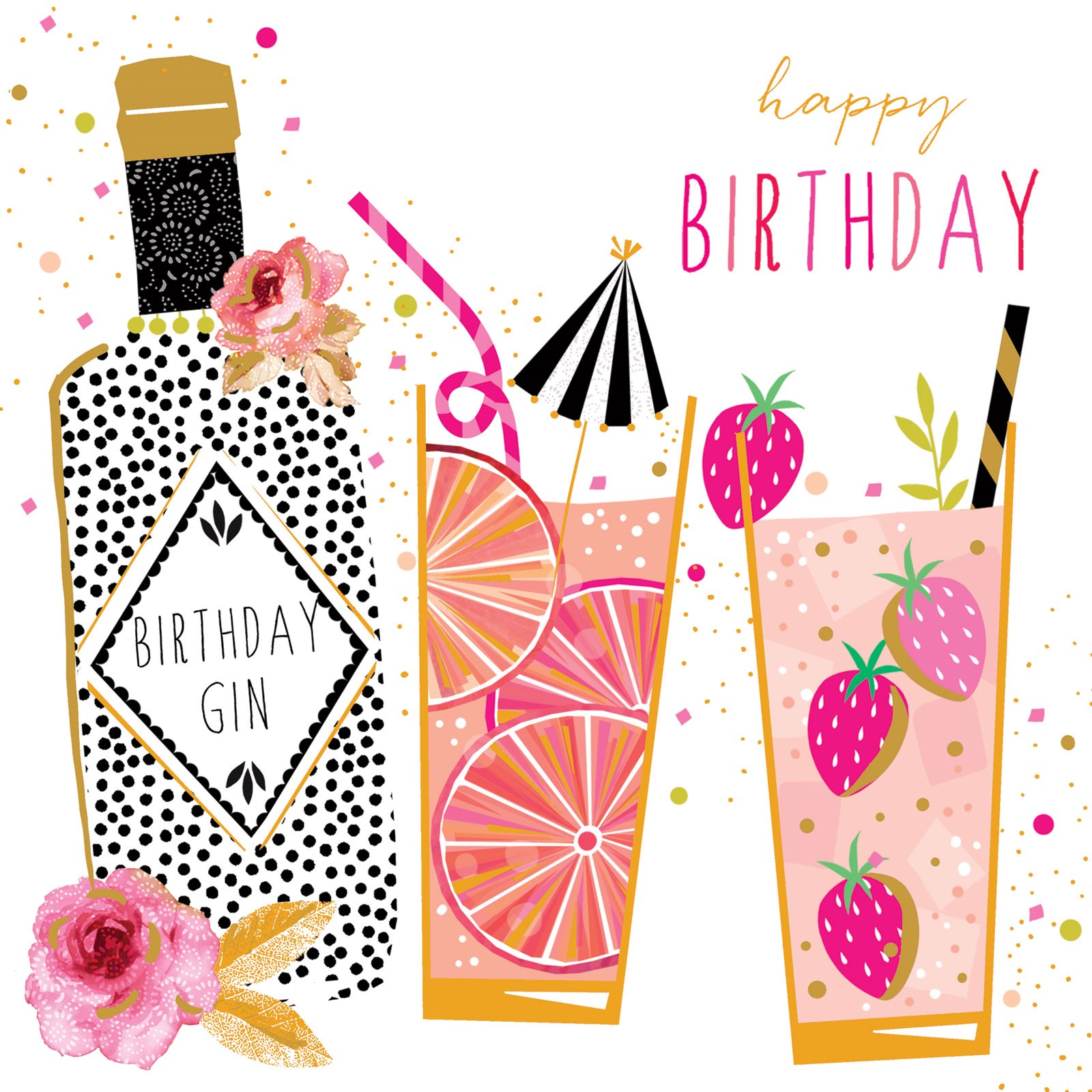 Jaz & Baz Gin Birthday Card JB405