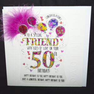 50th Birthday Friend Card Wendy Jones-Blackett CN1233
