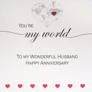 Husband Anniversary Card - White Cotton LL58