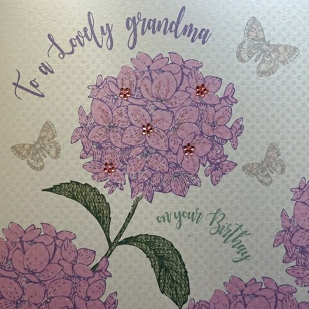 Grandma Birthday Card - White Cotton SS207