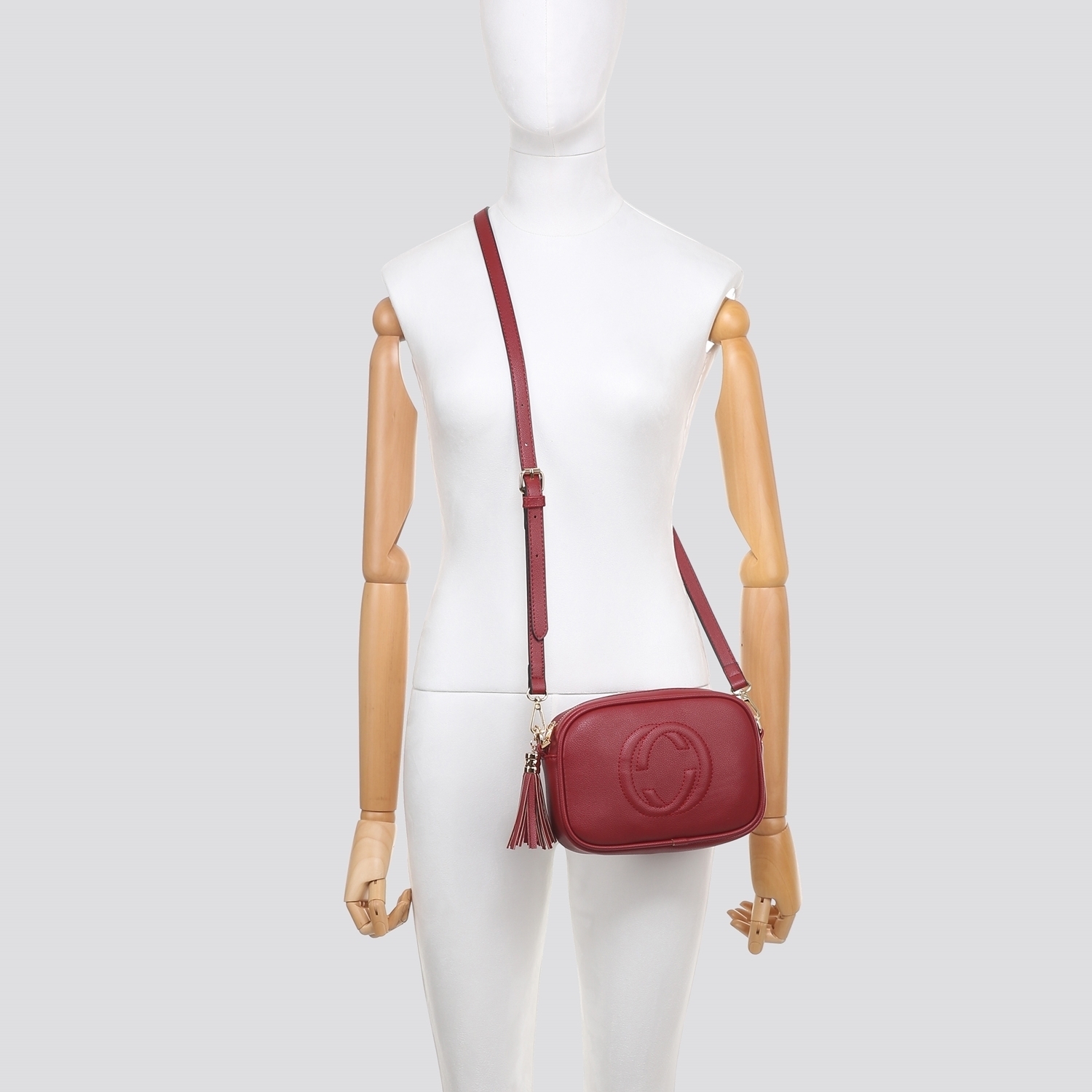 Disco (Designer Inspired) Small Crossbody Bag 922 - Tan - Image 5