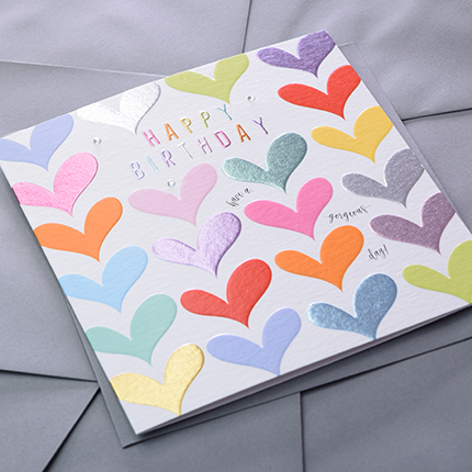 Wendy Jones-Blackett Hearts Birthday Card RD001 - Image 2