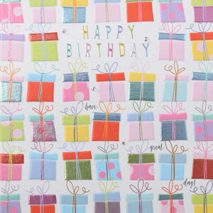 Wendy Jones-Blackett Pink Gifts Birthday Card RD013
