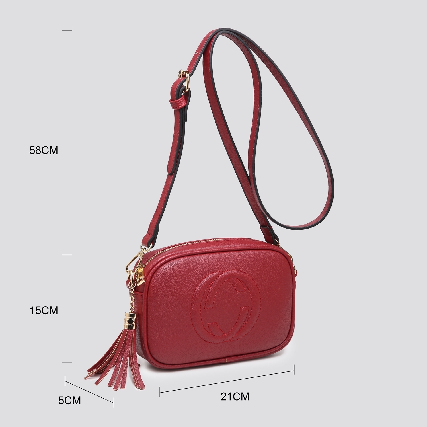 Disco (Designer Inspired) Small Crossbody Bag 922 - Tan - Image 2