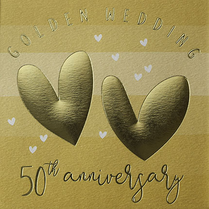 Golden Wedding Anniversary Card - Wendy Jones-Blackett Q1060
