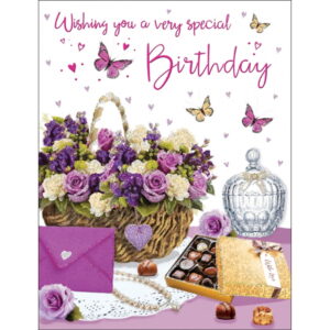 Flowers & Chocolates Birthday Card - 80148
