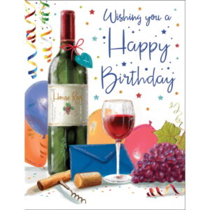 Wine Birthday Card - 80151