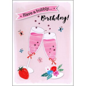Champagne Flutes Birthday Card - YT432