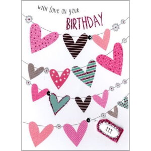 Hearts Birthday Card - YT314