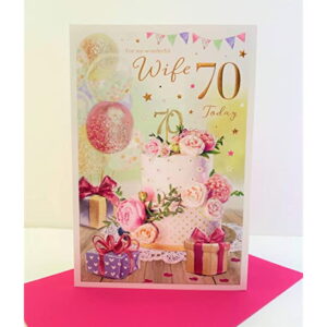 Wife 70th Birthday Card - 7691