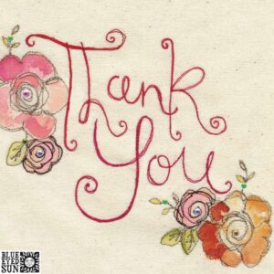 Blue Eyed Sun Thank You Card BD08