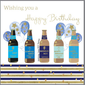 Rush Design Beers Birthday Card - D01