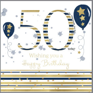50th Birthday Card - Rush Design D19