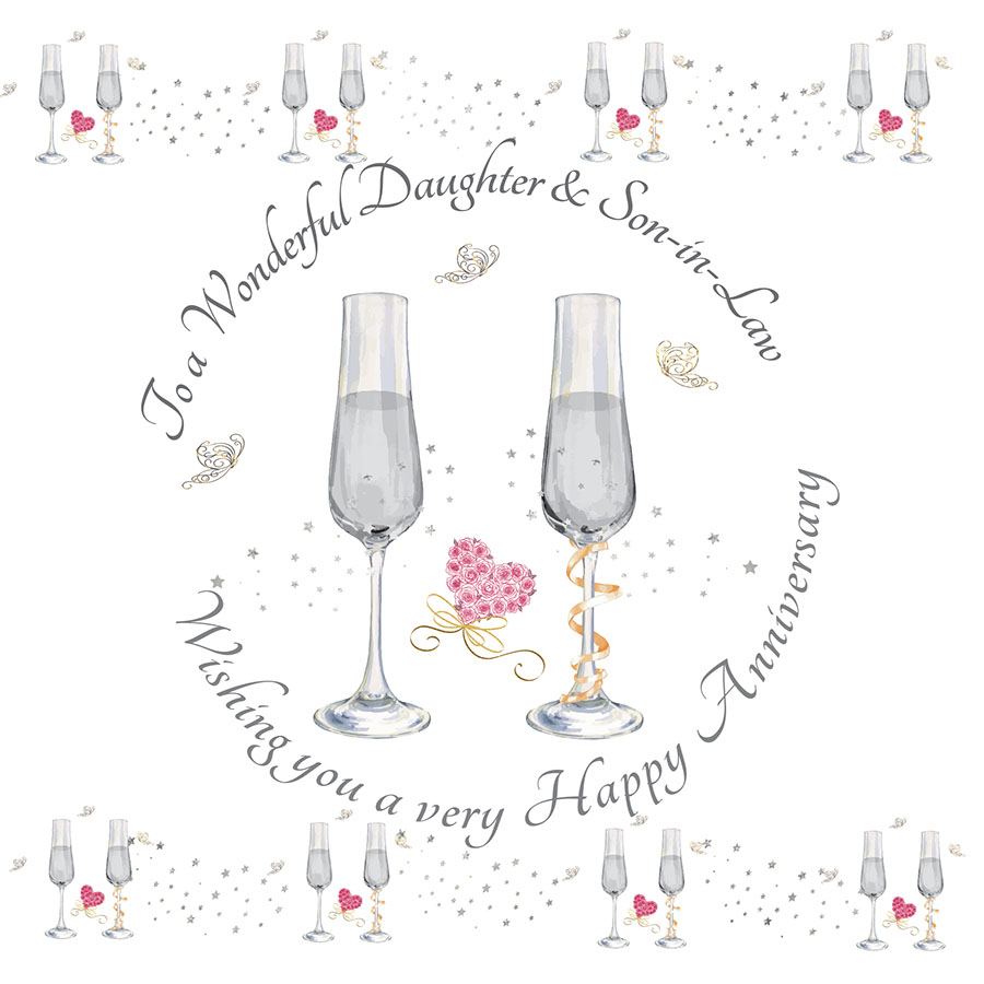 Daughter & Son In Law Anniversary Card - Rush Design ES395