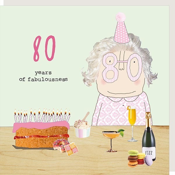 Rosie Made A Thing 80th Birthday Card GF99