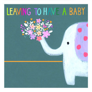 Paper Salad Leaving To Have A Baby Card - JJ1809