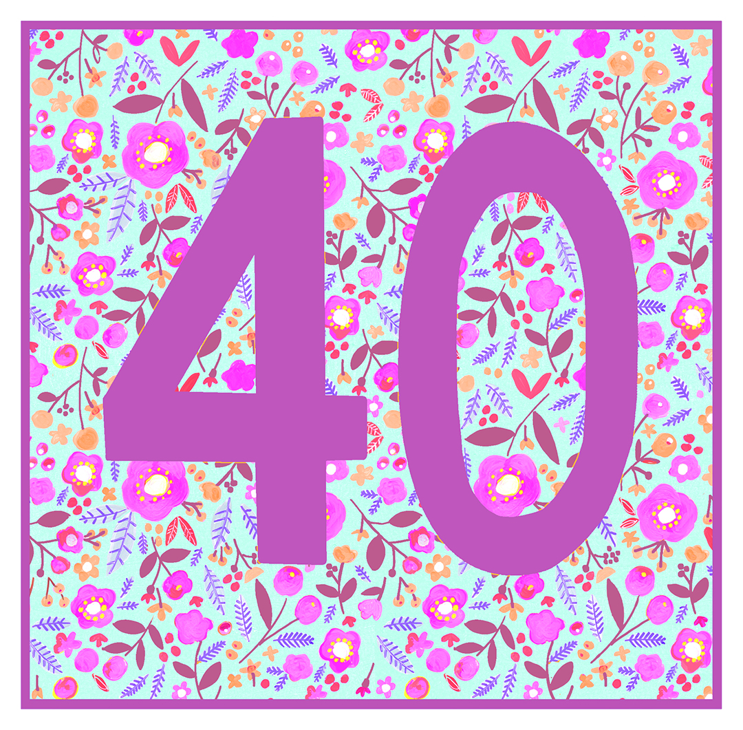 40th Birthday - Paper Salad JJ1824