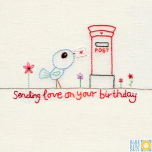 Blue Eyed Sun Sending Love On Your Birthday Card PC49