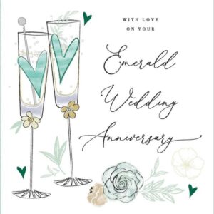 Emerald Anniversary Card - Katie Phythian Design RE46