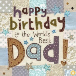 Blue Eyed Sun Dad Birthday Card A32