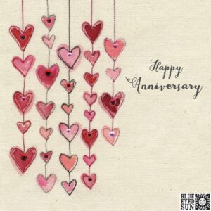 Blue Eyed Sun Anniversary Card BD18