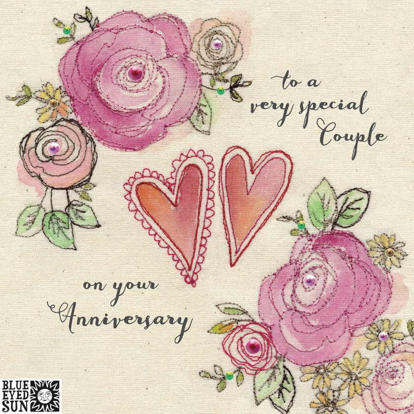 Blue Eyed Sun Anniversary Card BD20