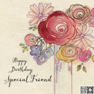 Blue Eyed Sun Special Friend Birthday Card BD29
