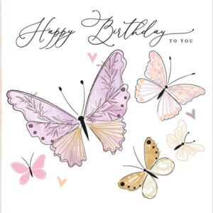 Katie Phythian Design Butterflies Birthday Card - RE06