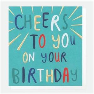 Caroline Gardner Cheers To You Birthday Card - WRD010