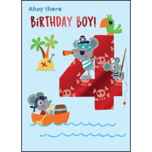 4th Birthday Card - HBO012