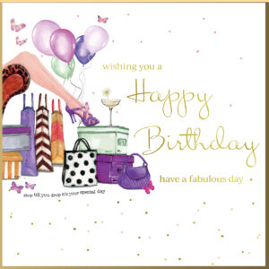 Rush Design Shopping Birthday Card - B148