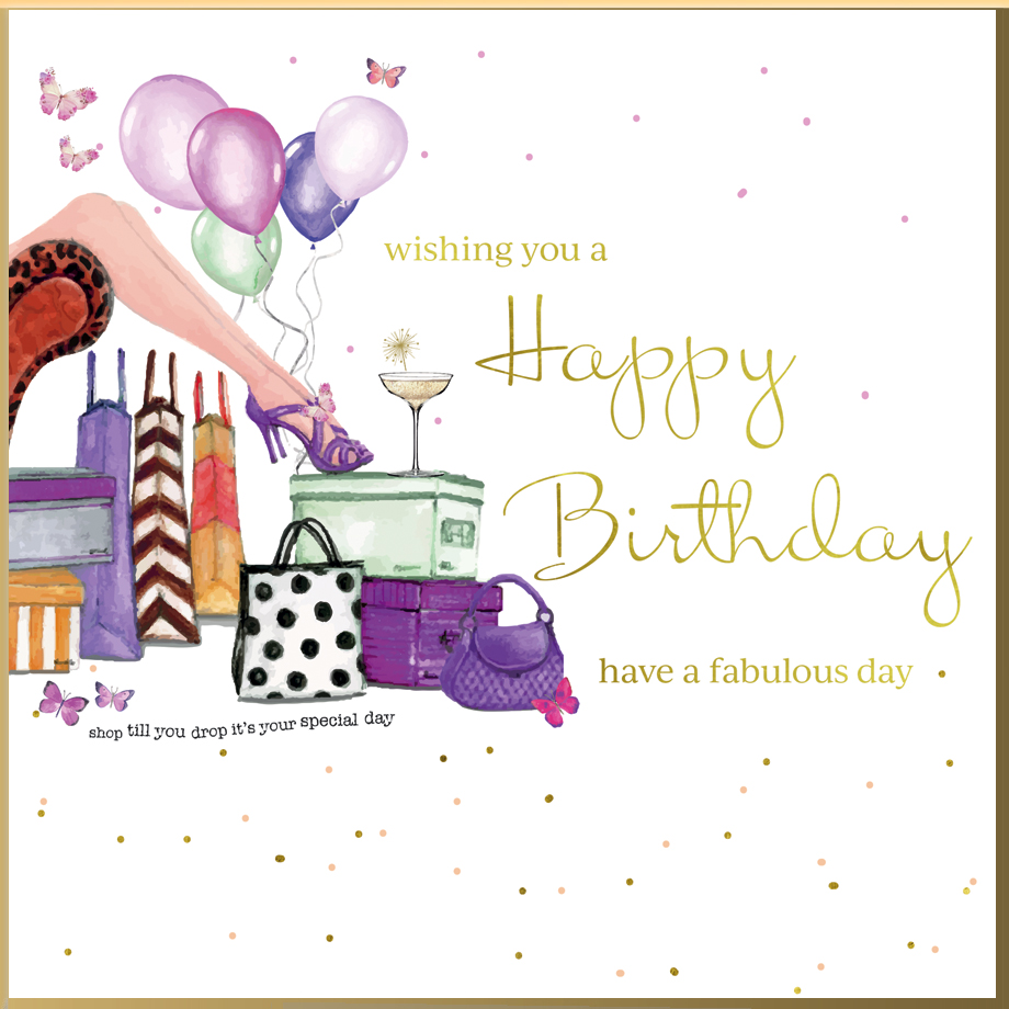 Rush Design Shopping Birthday Card - B148