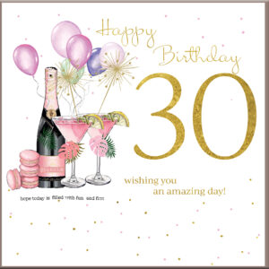 Rush Design 30th Birthday Card - B157