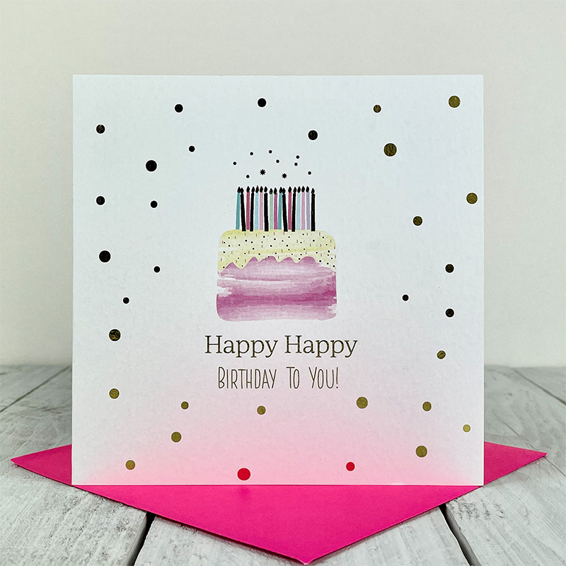 Rush Design Birthday Cake Card - BU12