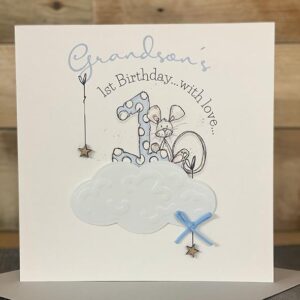 Tracey Russell Grandson 1st Birthday Card - CCL04