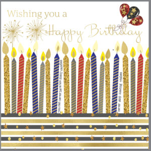 Rush Design Birthday Candles Card - D39