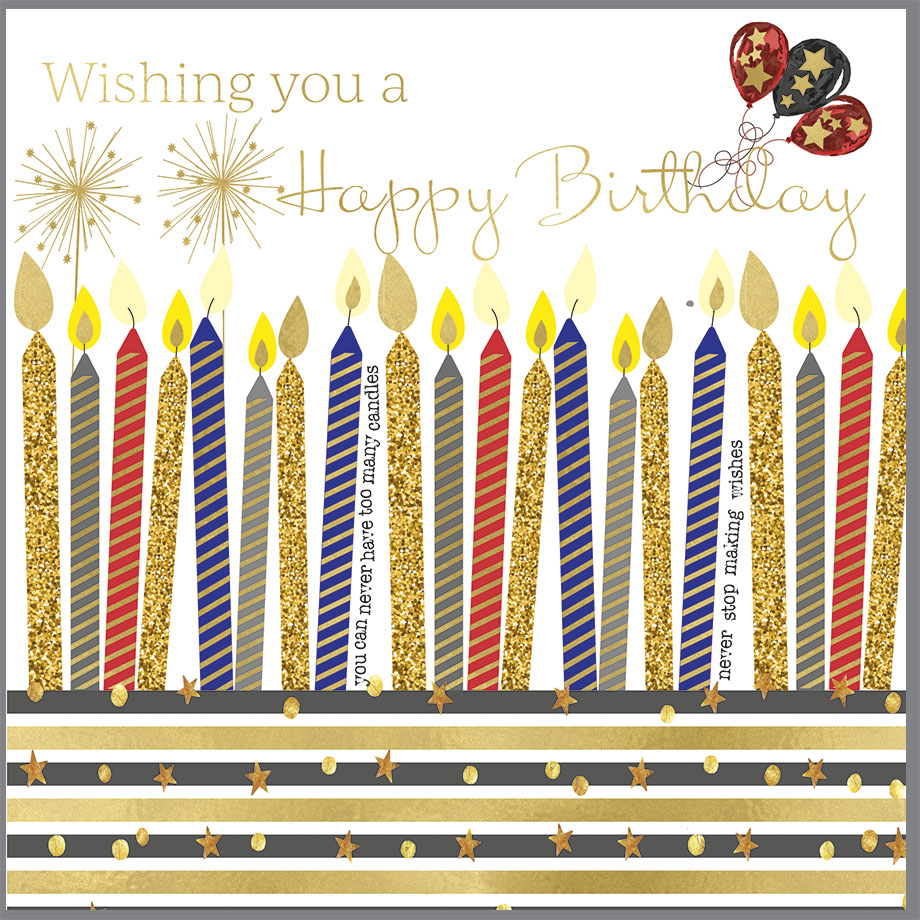 Rush Design Birthday Candles Card - D39