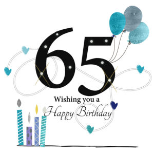 Rush Design 65th Birthday Card ESL82