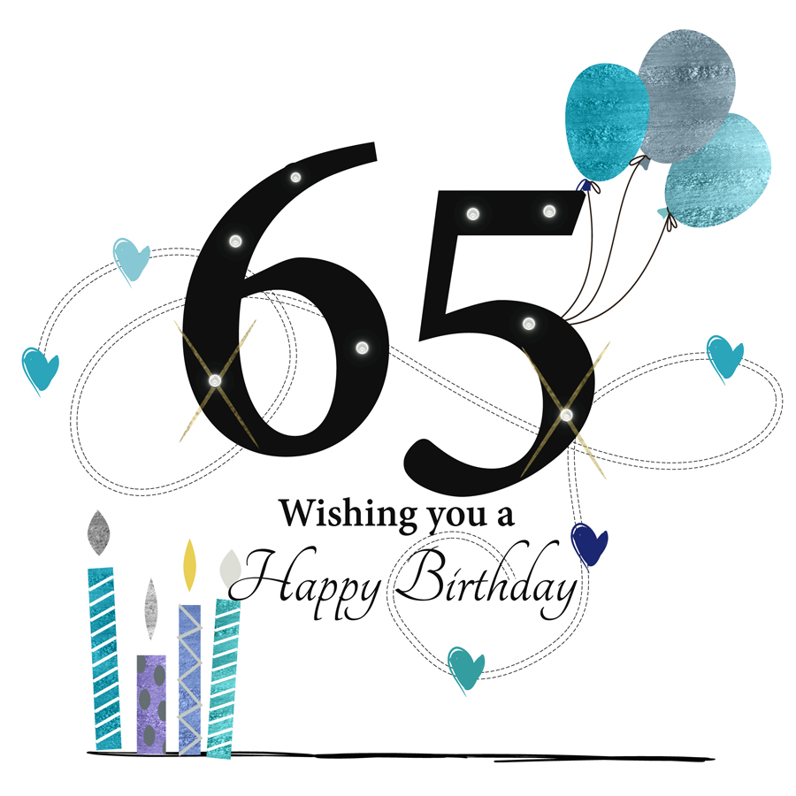 Rush Design 65th Birthday Card ESL82