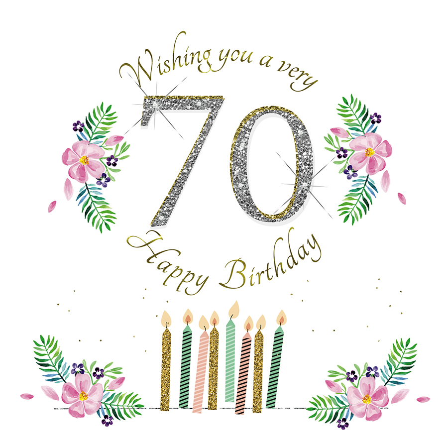 Rush Design 70th Birthday Card ESN70