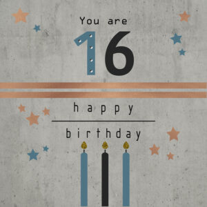 Rush Design 16th Birthday Card F10