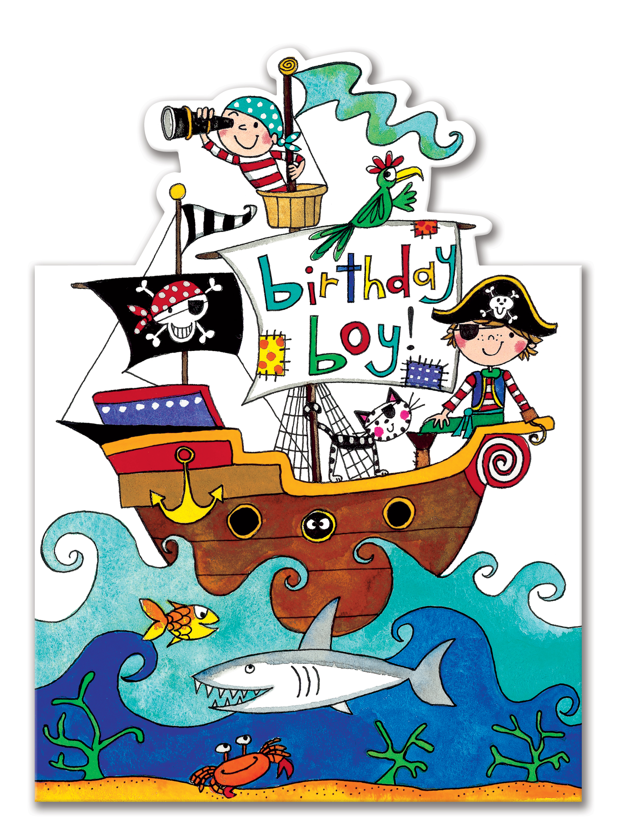Rachel Ellen Pirate Birthday Card - JEL5
