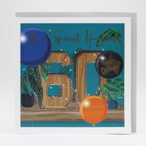 Belly Button Husband 60th Birthday Card LXE131